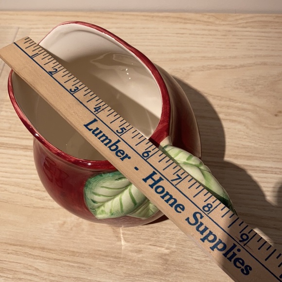 Ceramic apple pitcher hand painted - Picture 12 of 16